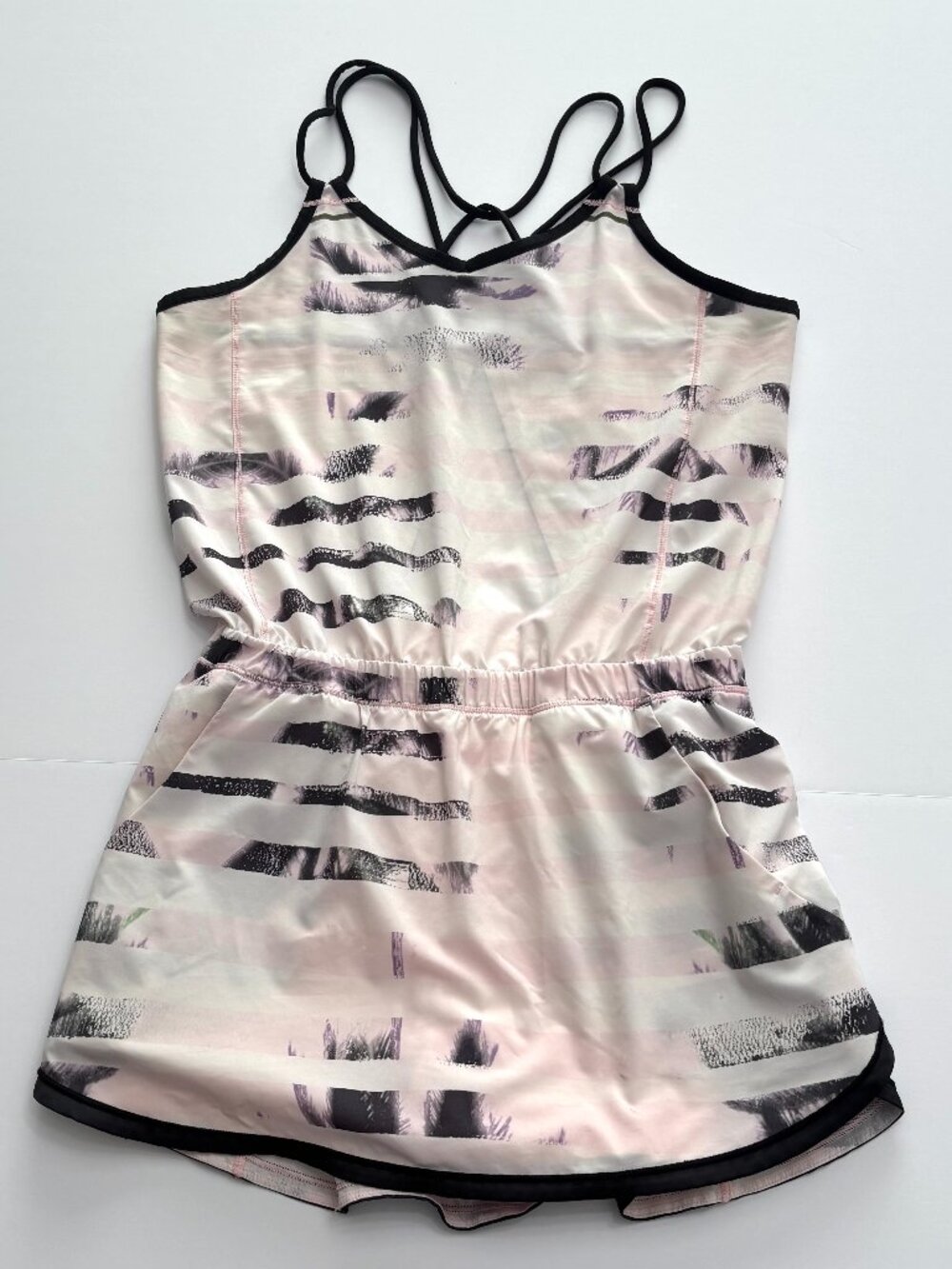 Lululemon Sweaty Or Not Runsie Sunset Stripe Blush Quartz Multi Size 4